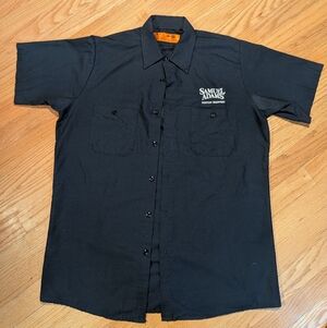 Navy Blue Sam Adams Boston Brewery Men's Shirt- Size Medium